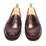 Carmina Shell Cordovan Penny Loafers 80440 Pina Burgundy