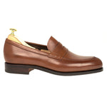 Carmina Shell Cordovan Penny Loafers 923 Forest Bourbon