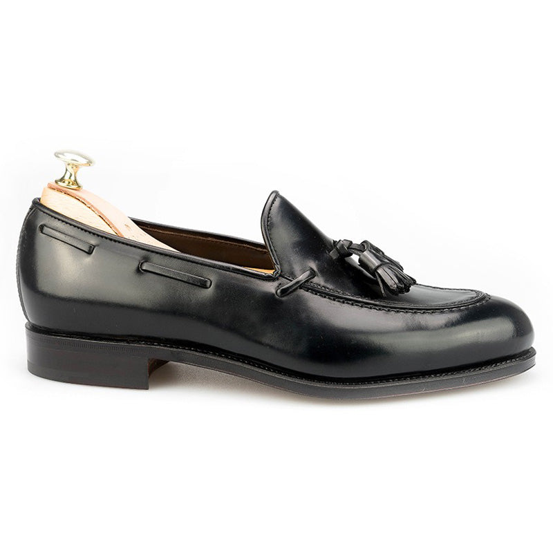 Carmina Shell Cordovan Tassel Loafers 734 Forest Black