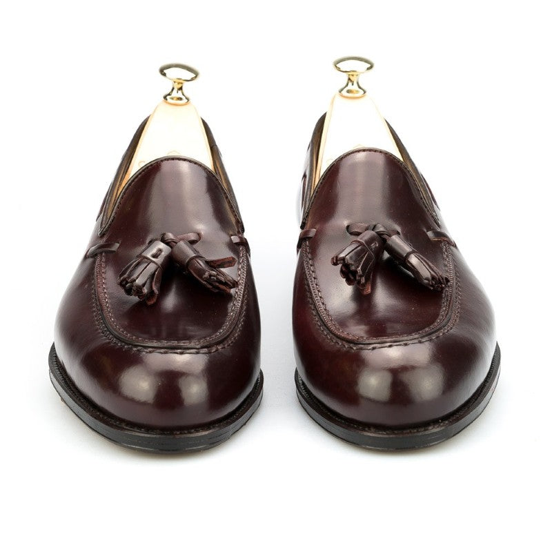 Carmina Shell Cordovan Tassel Loafers 734 Forest Burgundy