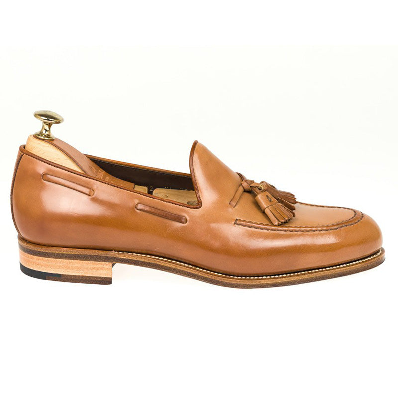 Carmina Shell Cordovan Tassel Loafers 80367 Forest Natural