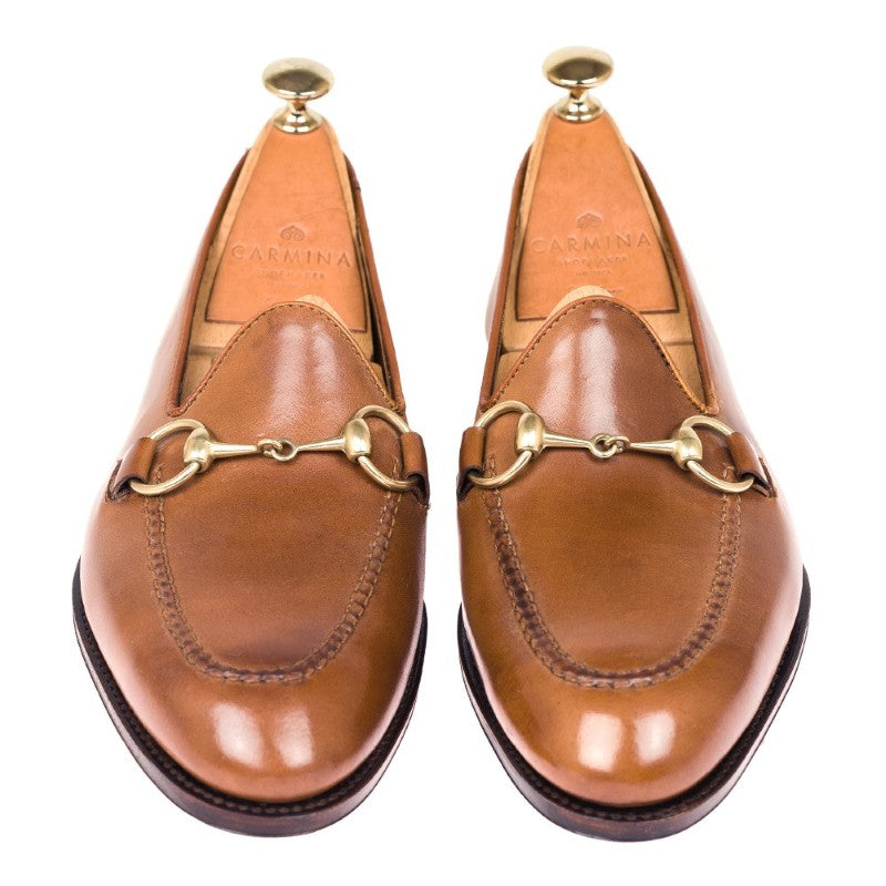 Carmina Shell Cordovan Unlined Horsebit Loafers 80643 Uetam Bourbon