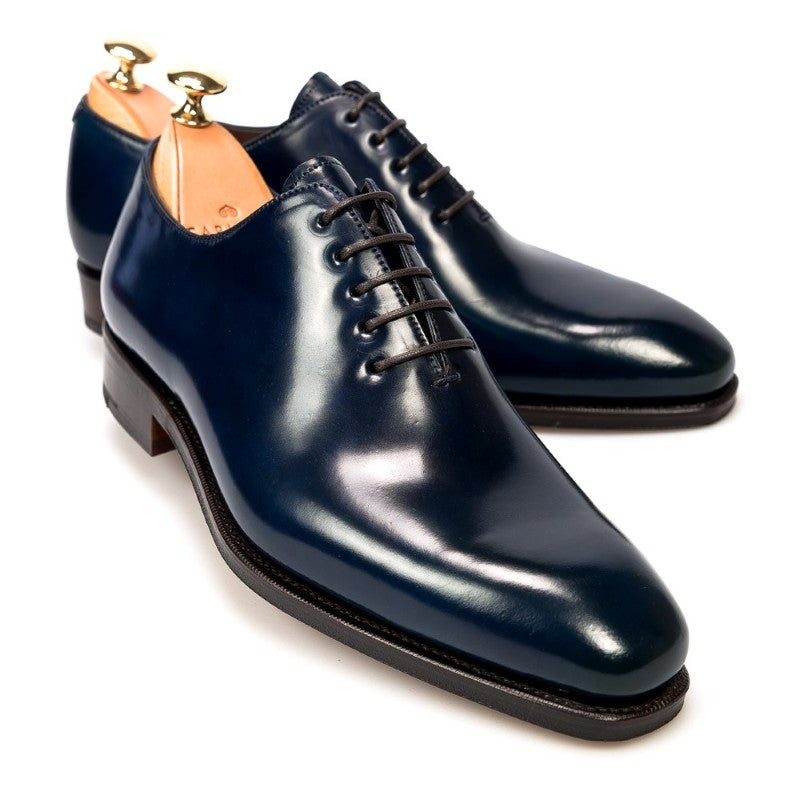 Carmina Shell Cordovan Wholecut 910 Rain Navy
