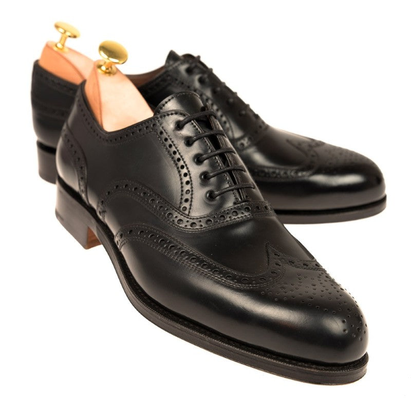 Carmina Shell Cordovan Wingtip Oxfords 731 Forest Black