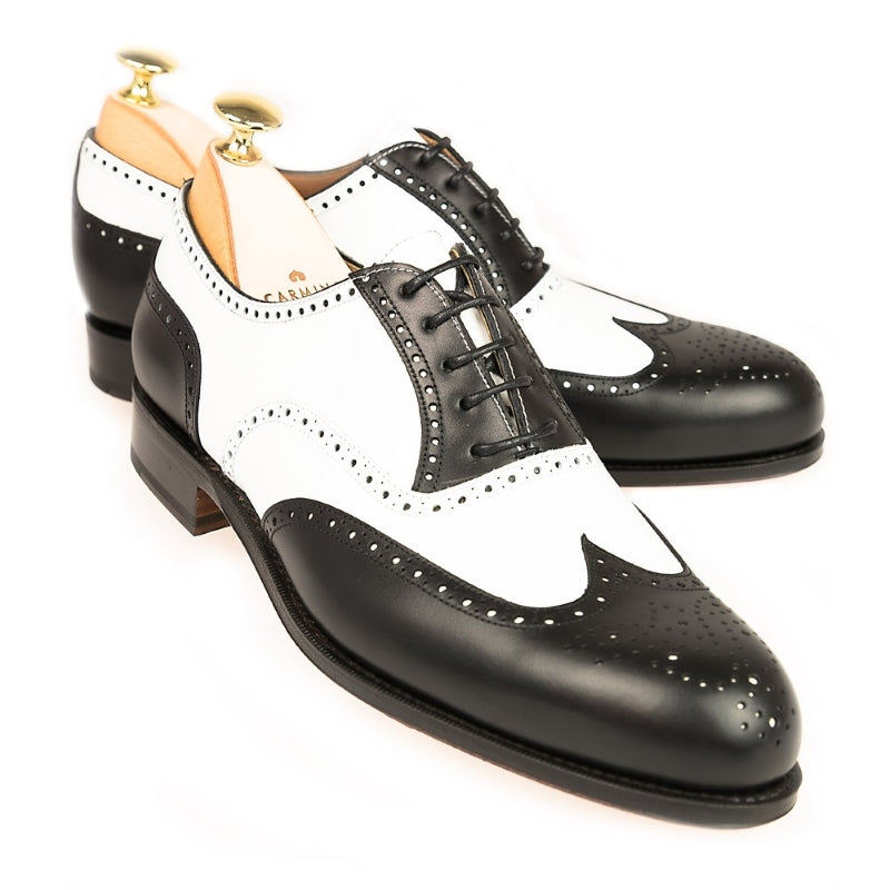 Carmina Spectator Shoes 814 Forest Black and White