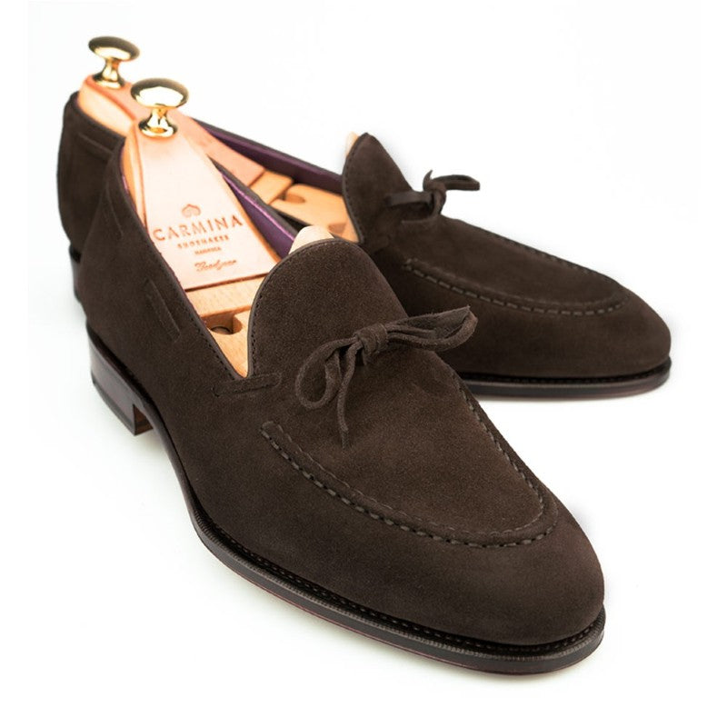 Carmina String Loafers 80228 Uetam Brown Suede