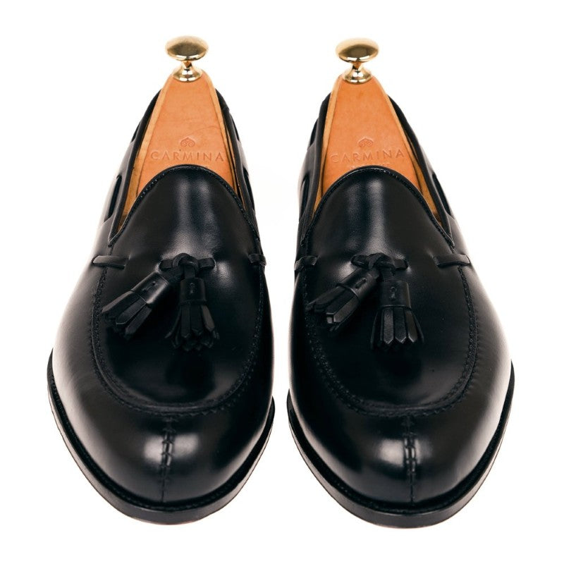 Carmina Tassel Loafers 734 Forest EEE Black