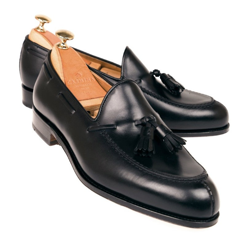 Carmina Tassel Loafers 734 Forest EEE Black