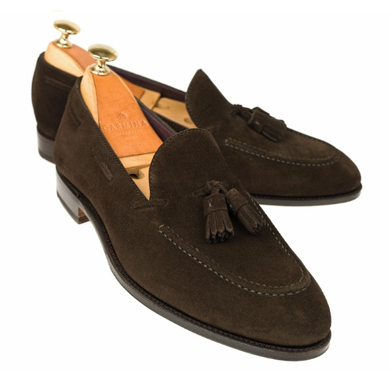 Carmina Tassel Loafers 80215 Uetam Brown Suede