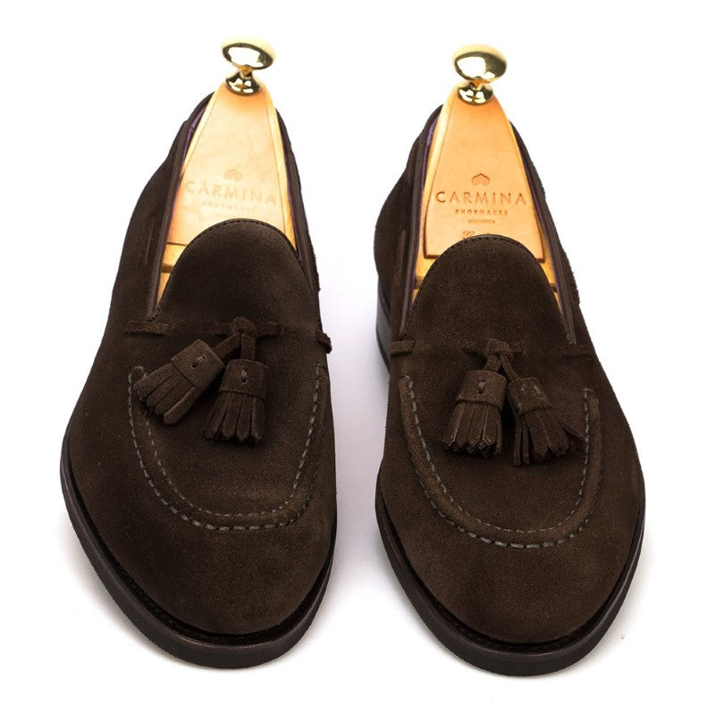 Carmina Tassel Loafers 80289 Uetam Brown Suede