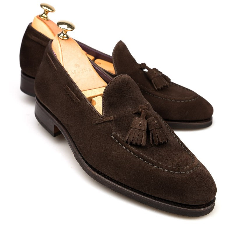 Carmina Tassel Loafers 80289 Uetam Brown Suede