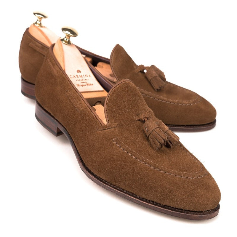 Carmina Tassel Loafers 80289 Uetam Snuff Suede