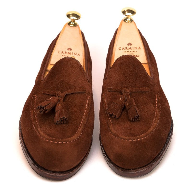 Carmina Tassel Loafers 80367 Forest EEE Polo Suede