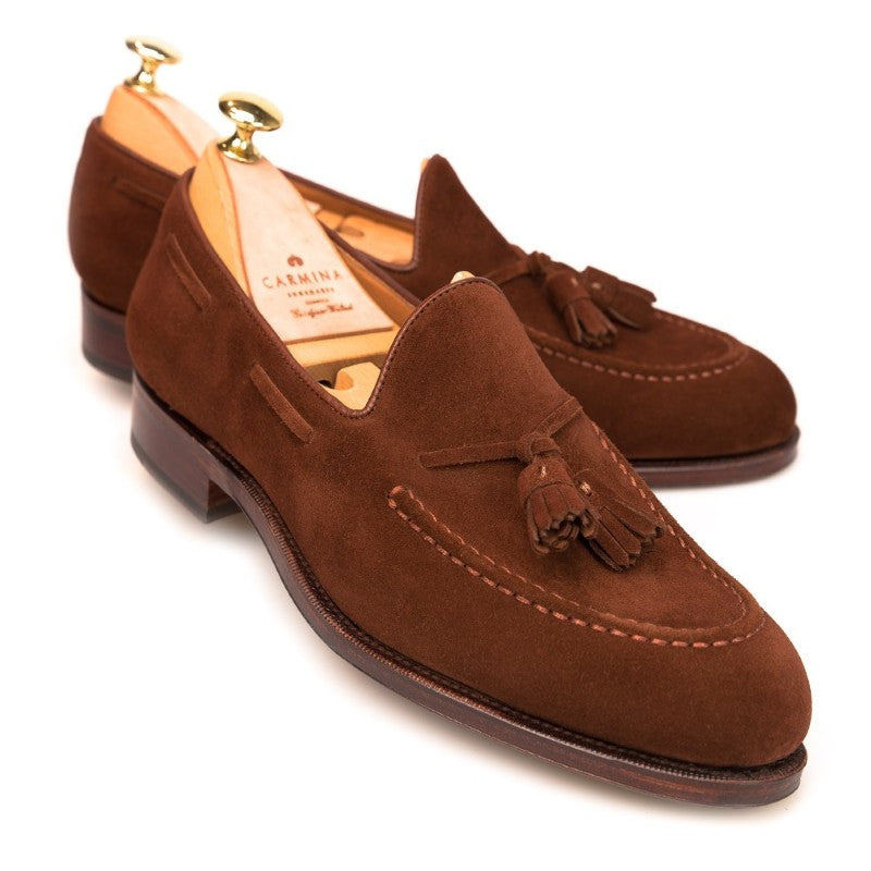 Carmina Tassel Loafers 80367 Forest EEE Polo Suede