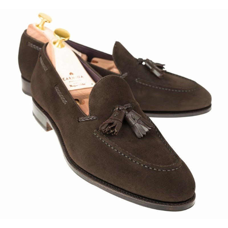 Carmina Tassel Loafers 80371 Uetam Brown Suede
