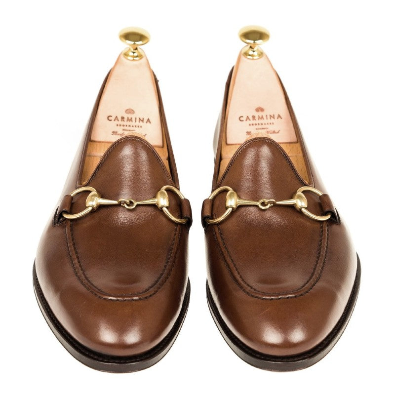 Carmina Unlined Horsebit Loafers 80643 Uetam Brown