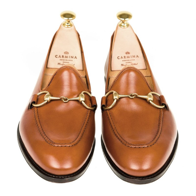 Carmina Unlined Horsebit Loafers 80643 Uetam Tan