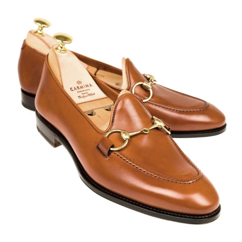 Carmina Unlined Horsebit Loafers 80643 Uetam Tan