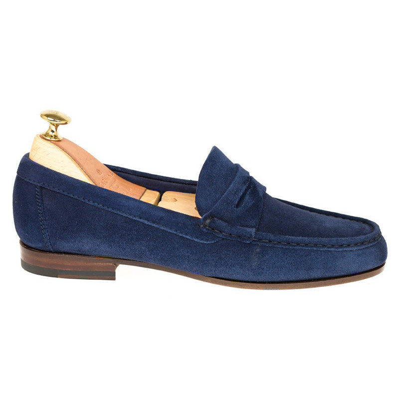 Carmina Unlined Penny Loafers 80646 Xim Navy