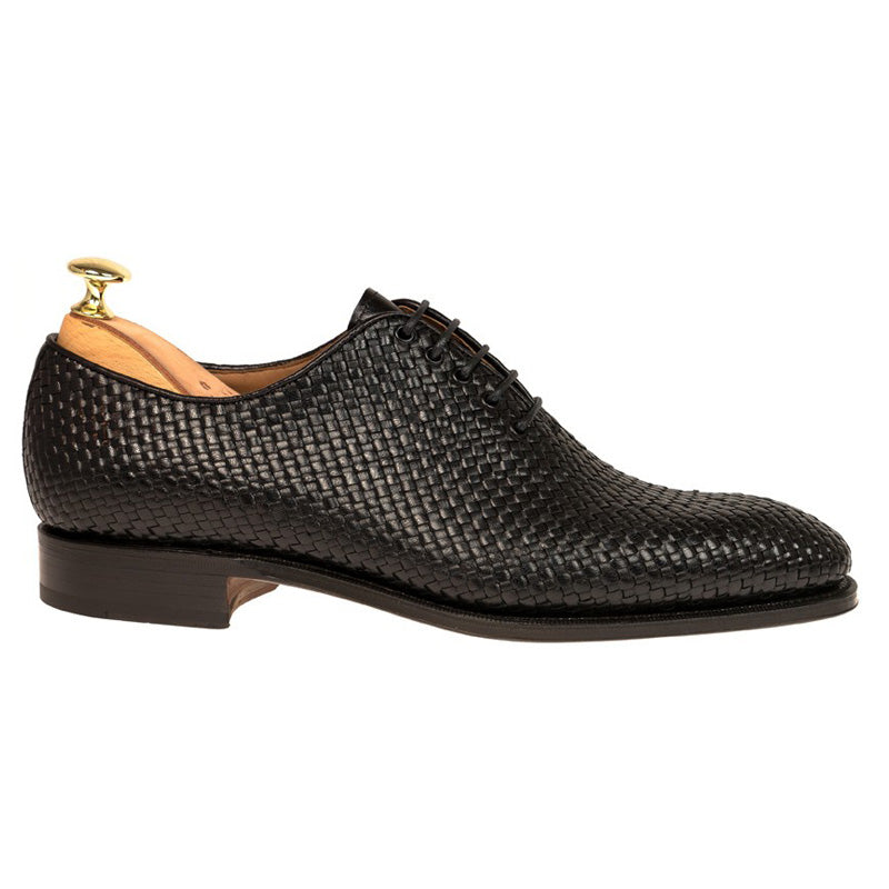 Carmina Wholecut Braided Shoes 80138 Rain Black