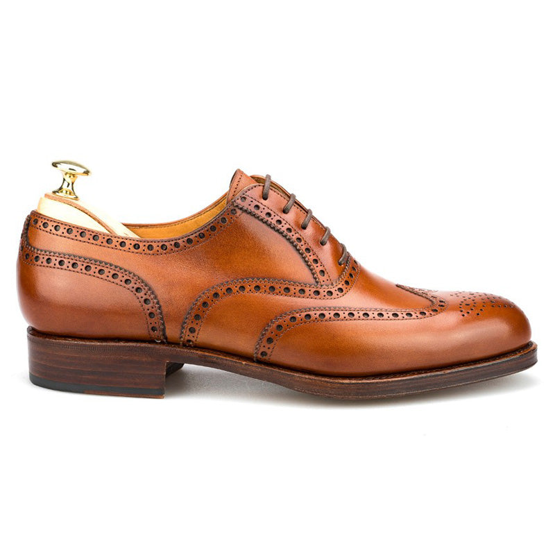 Carmina Wingtip Oxfords 813 Forest Cognac
