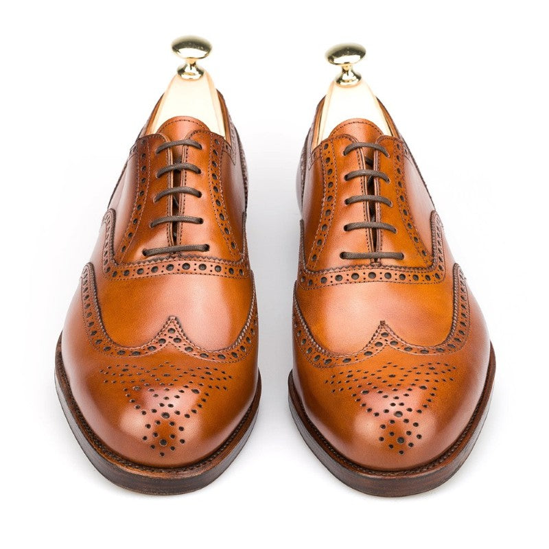 Carmina Wingtip Oxfords 813 Forest Cognac