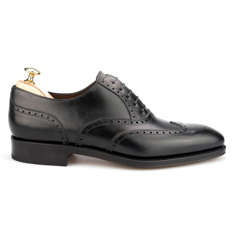 Carmina Wingtip Oxfords 922 Rain Black