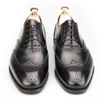 Carmina Wingtip Oxfords 922 Rain Black