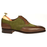 Carmina Wingtip Oxfords 922 Rain Brown and Bering Suede