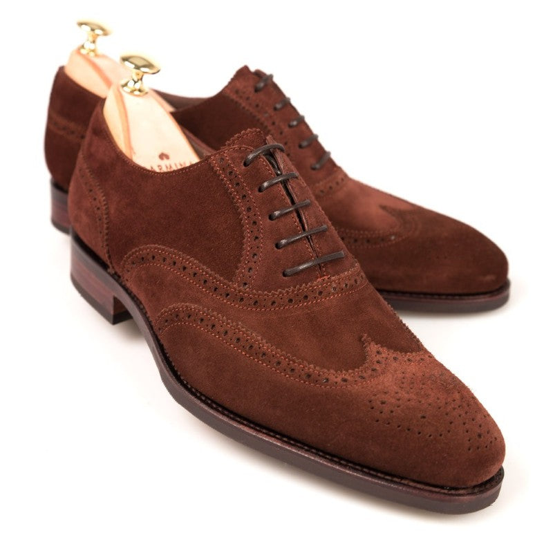Carmina Wingtip Oxfords 922 Rain Polo Suede