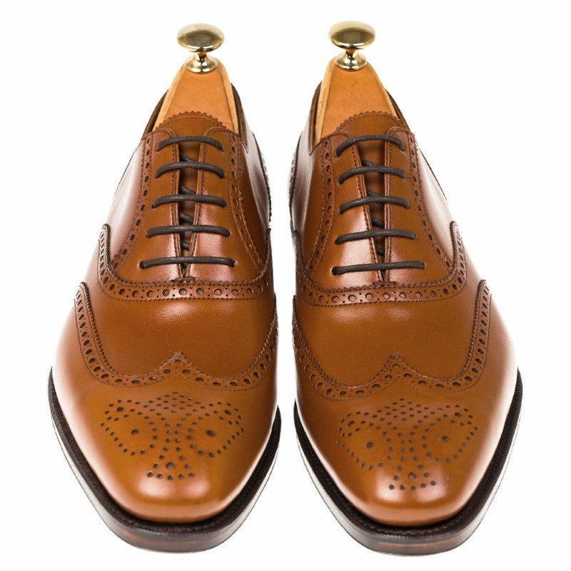 Carmina Wingtip Oxfords 922 Rain Tan Boxcalf