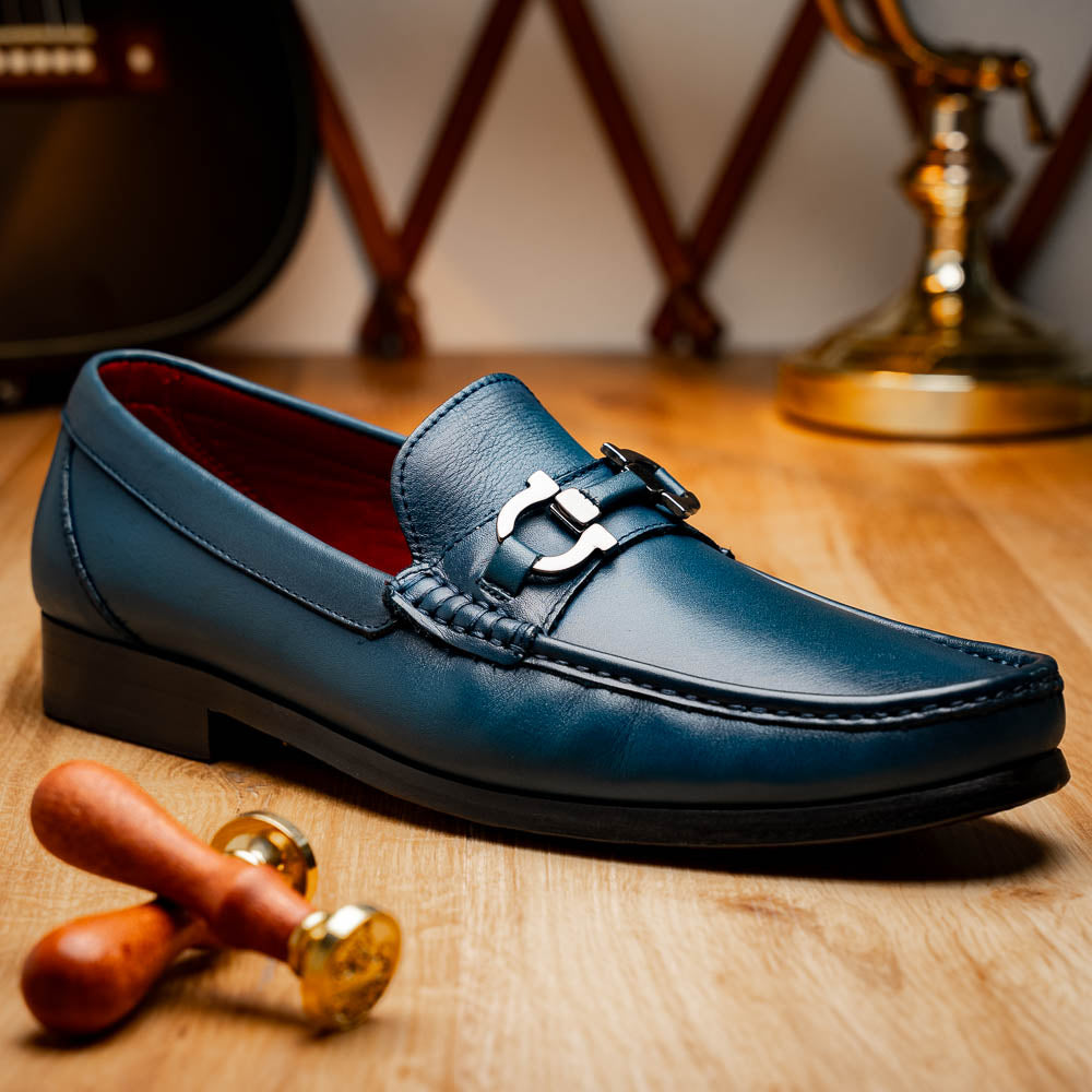 Marco Di Milano Cassarano Calf Bit Loafer Navy