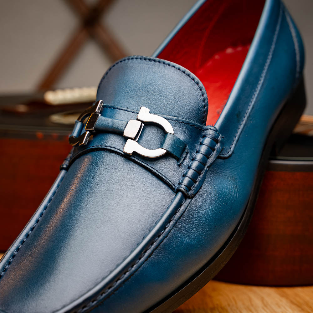Marco Di Milano Cassarano Calf Bit Loafer Navy