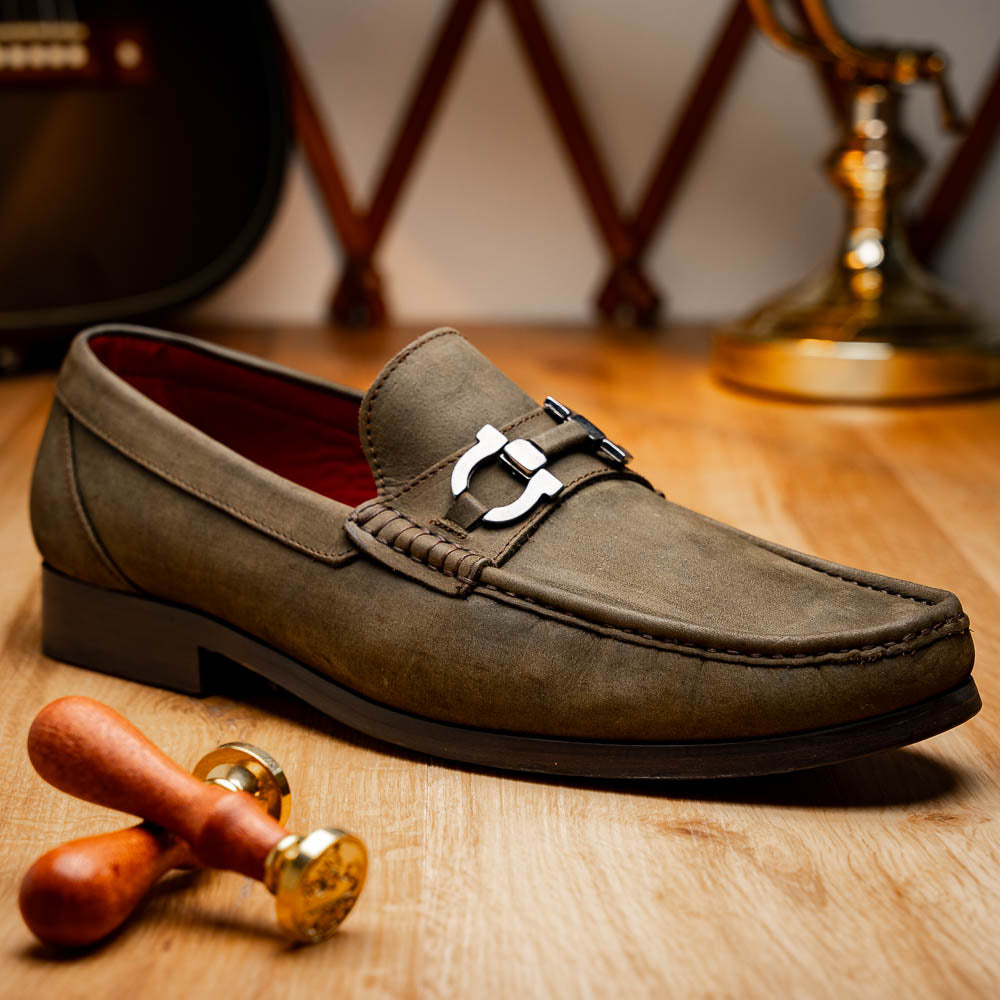 Marco Di Milano Cassarano Calf Bit Loafer Olive