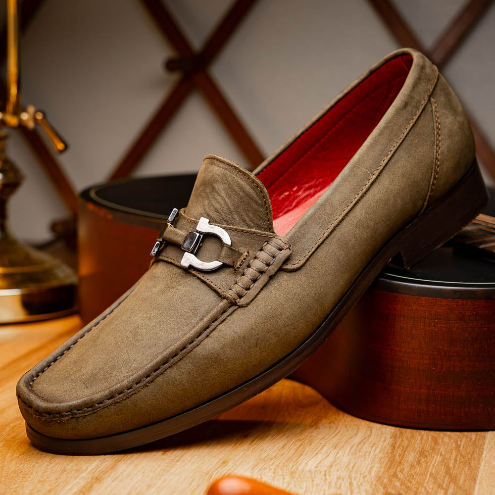 Marco Di Milano Cassarano Calf Bit Loafer Olive