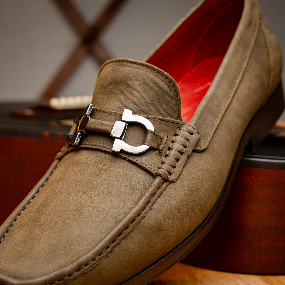 Marco Di Milano Cassarano Calf Bit Loafer Olive