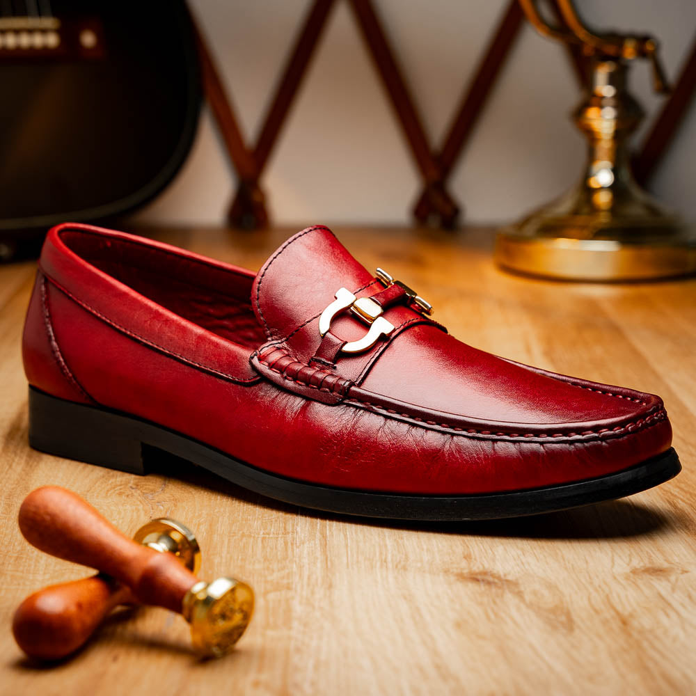 Marco Di Milano Cassarano Calf Bit Loafer Red