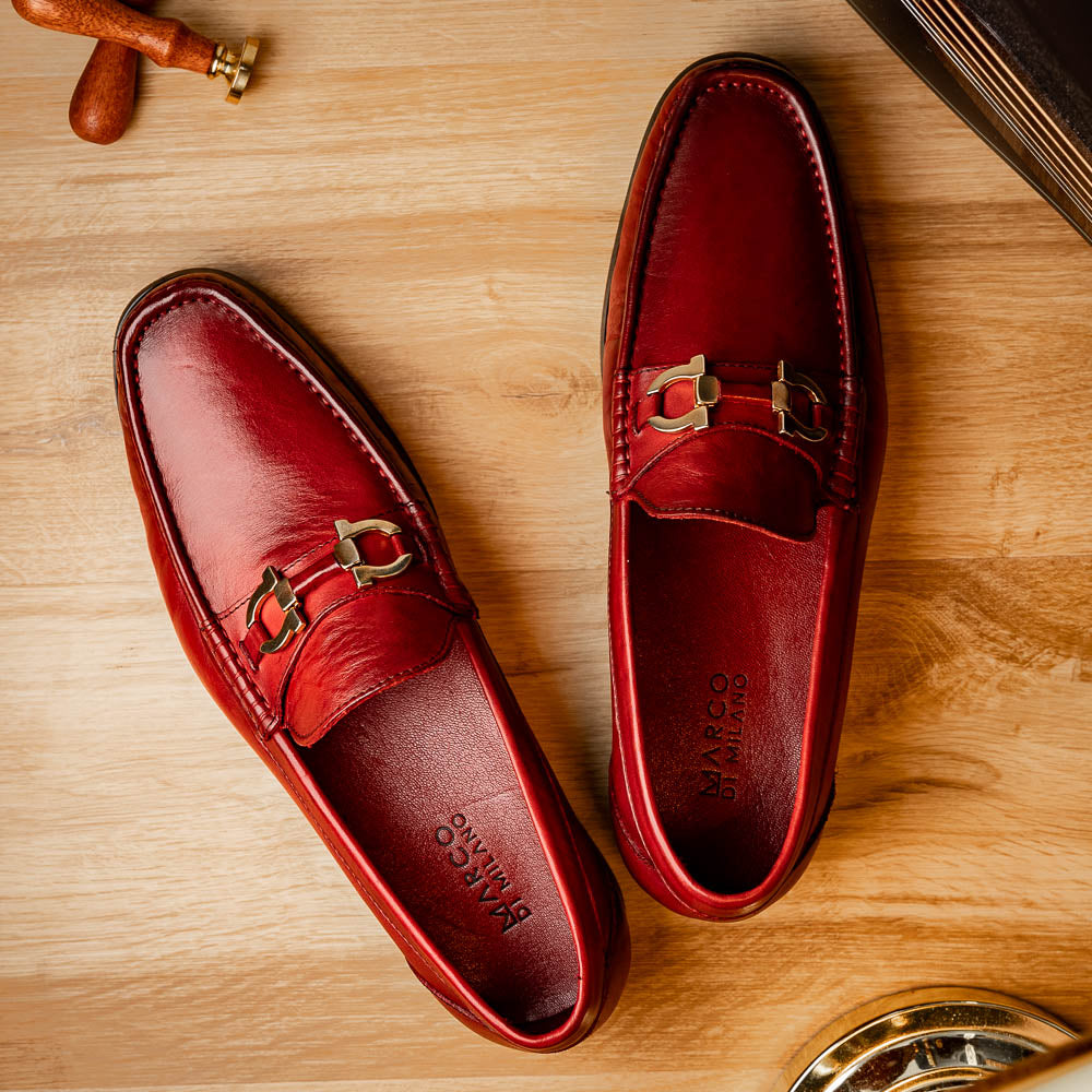 Marco Di Milano Cassarano Calf Bit Loafer Red
