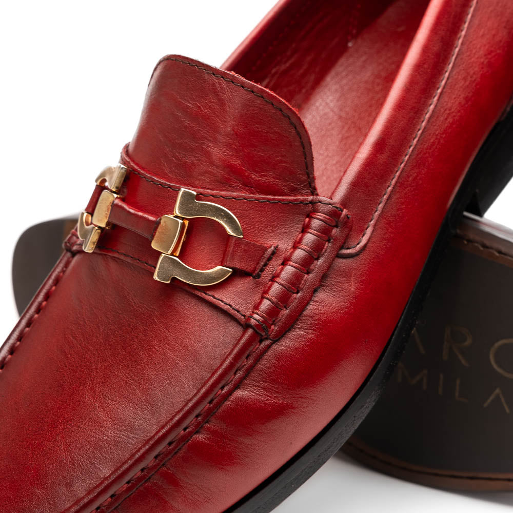 Marco Di Milano Cassarano Calf Bit Loafer Red