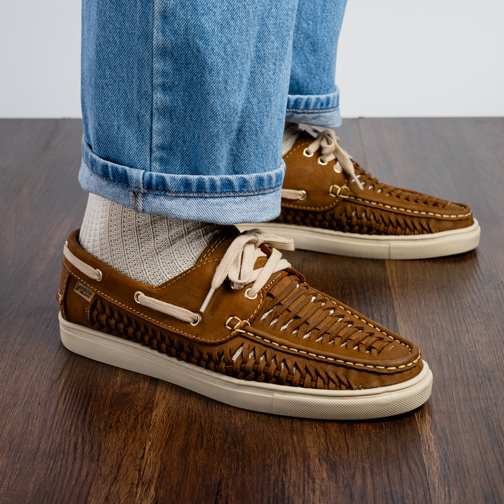 Marco Di Milano Castell Woven Nubuck Boat Shoe Bronze
