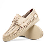 View product image 3: Marco Di Milano Castell Woven Leather Boat Shoe Bone