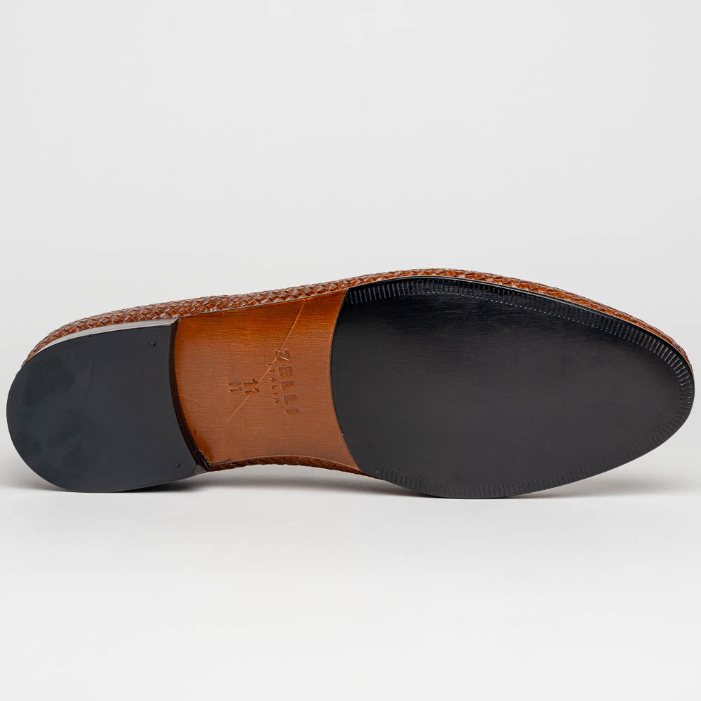 Zelli Cestino Woven Loafers Cognac (15-211-CGN)