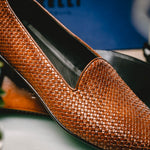 Zelli Cestino Woven Loafers Cognac (15-211-CGN)