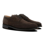 Calzoleria Toscana Cascia Suede Wingtip Dress Shoes Brown