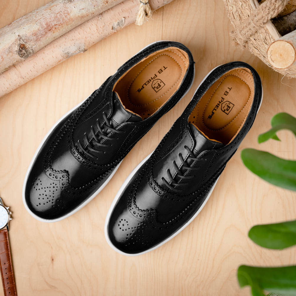 TB Phelps Clubhouse Wingtip Sneakers Black