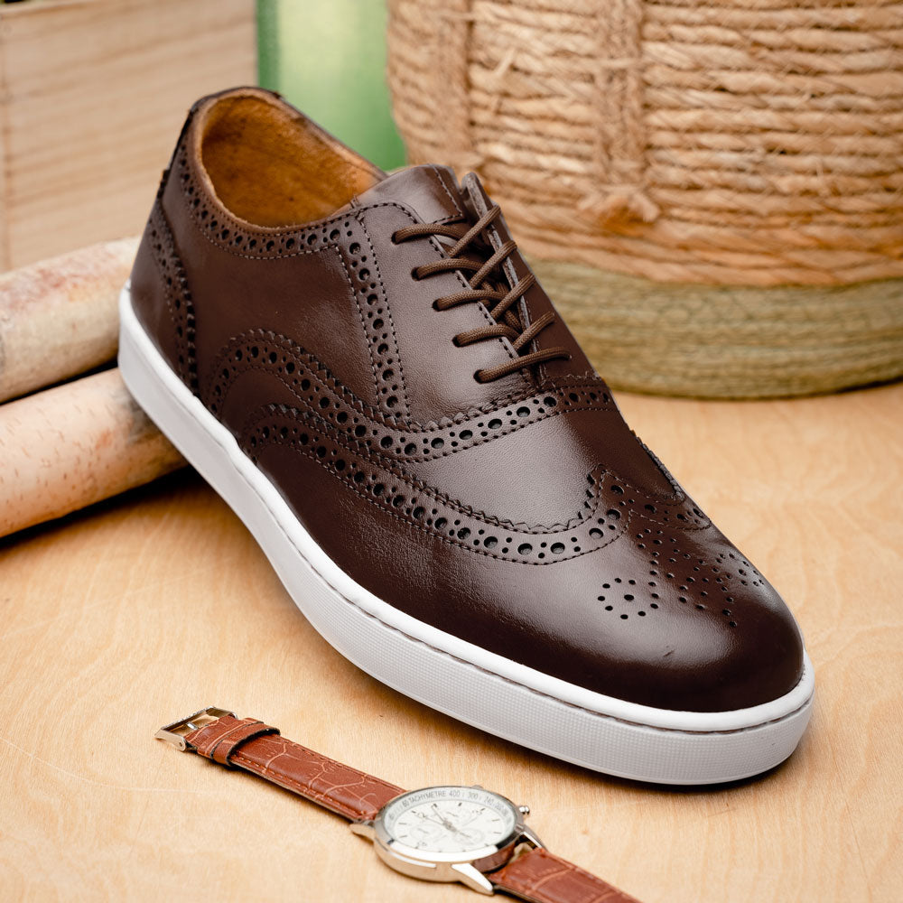 TB Phelps Clubhouse Wingtip Sneakers Brandy