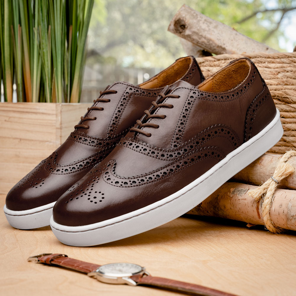 TB Phelps Clubhouse Wingtip Sneakers Brandy
