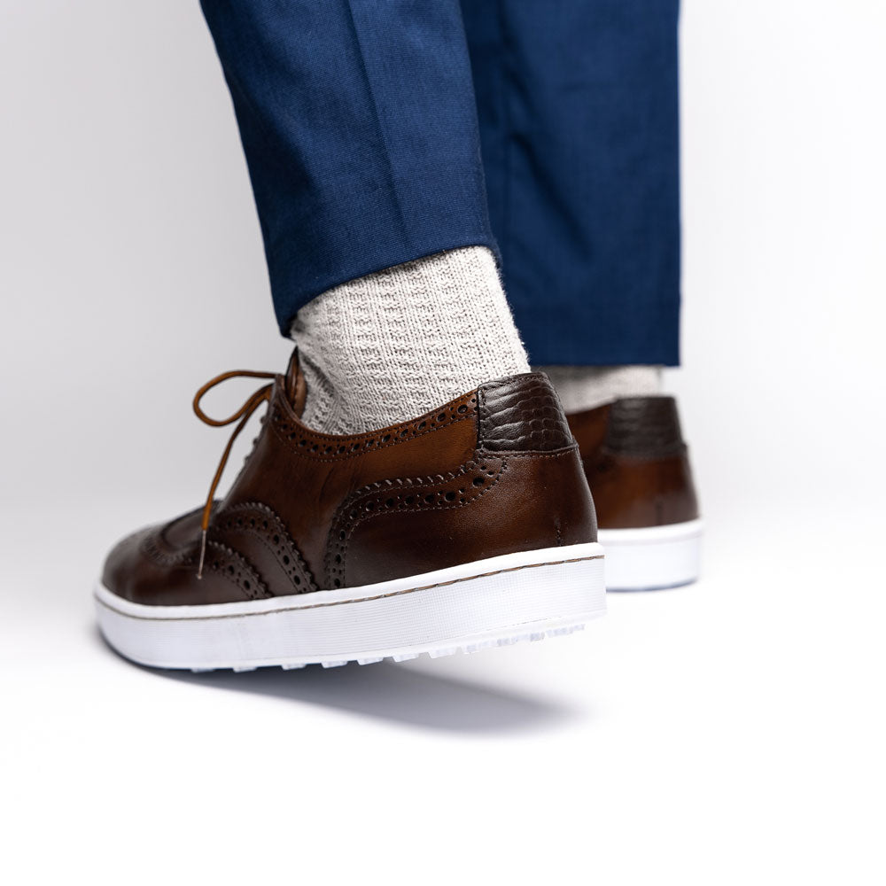 TB Phelps Clubhouse Wingtip Sneakers Brandy