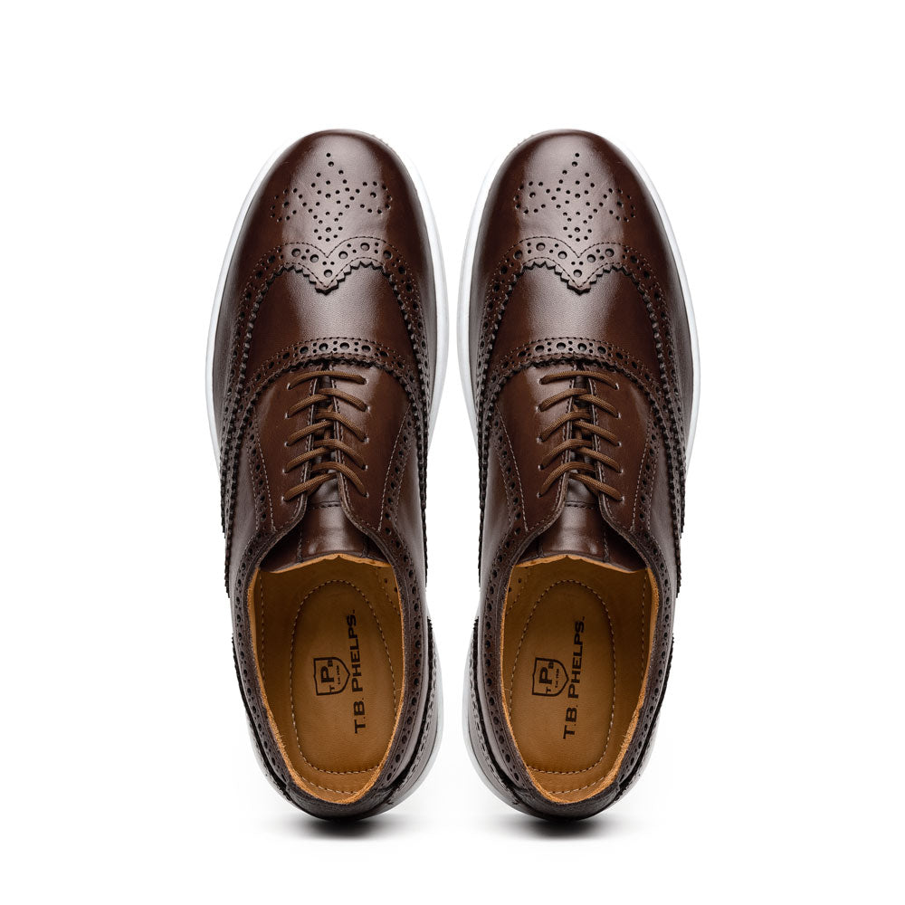 TB Phelps Clubhouse Wingtip Sneakers Brandy