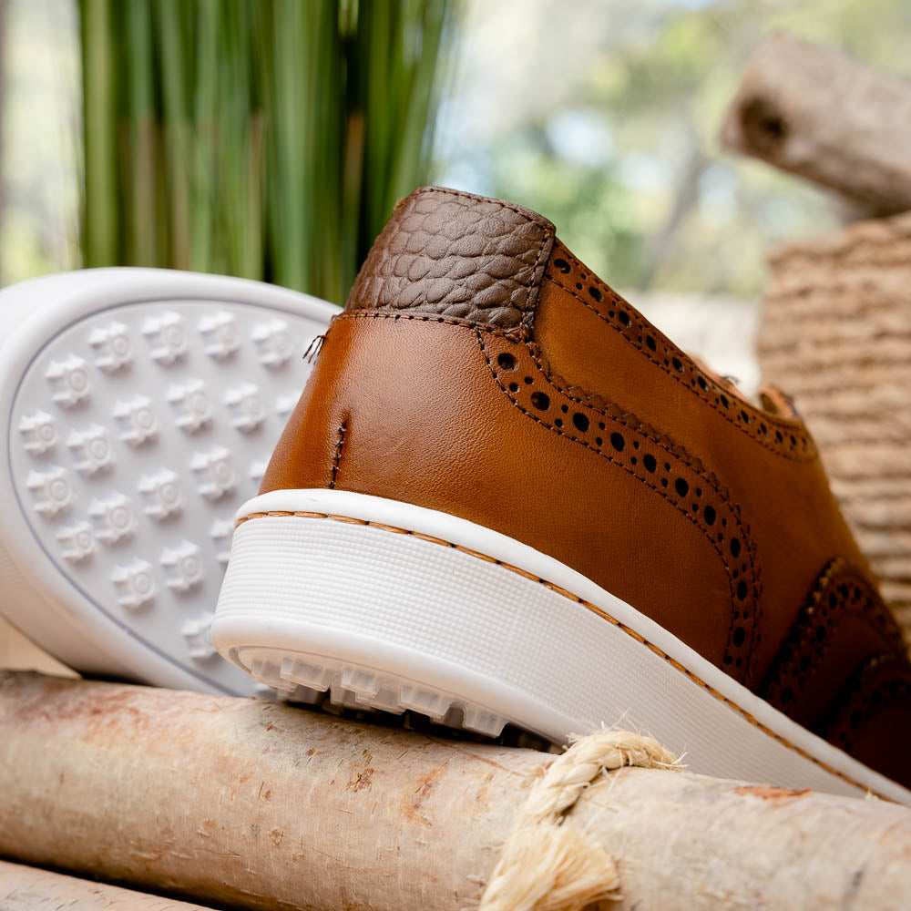 TB Phelps Clubhouse Wingtip Sneakers Tan